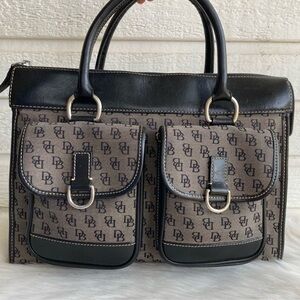 DOONEY & BOURKE Black Signature Canvas Tote bag handbag